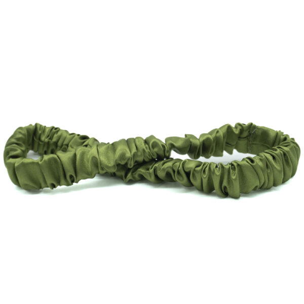 C0084GOS scrunchie čelenka olivová