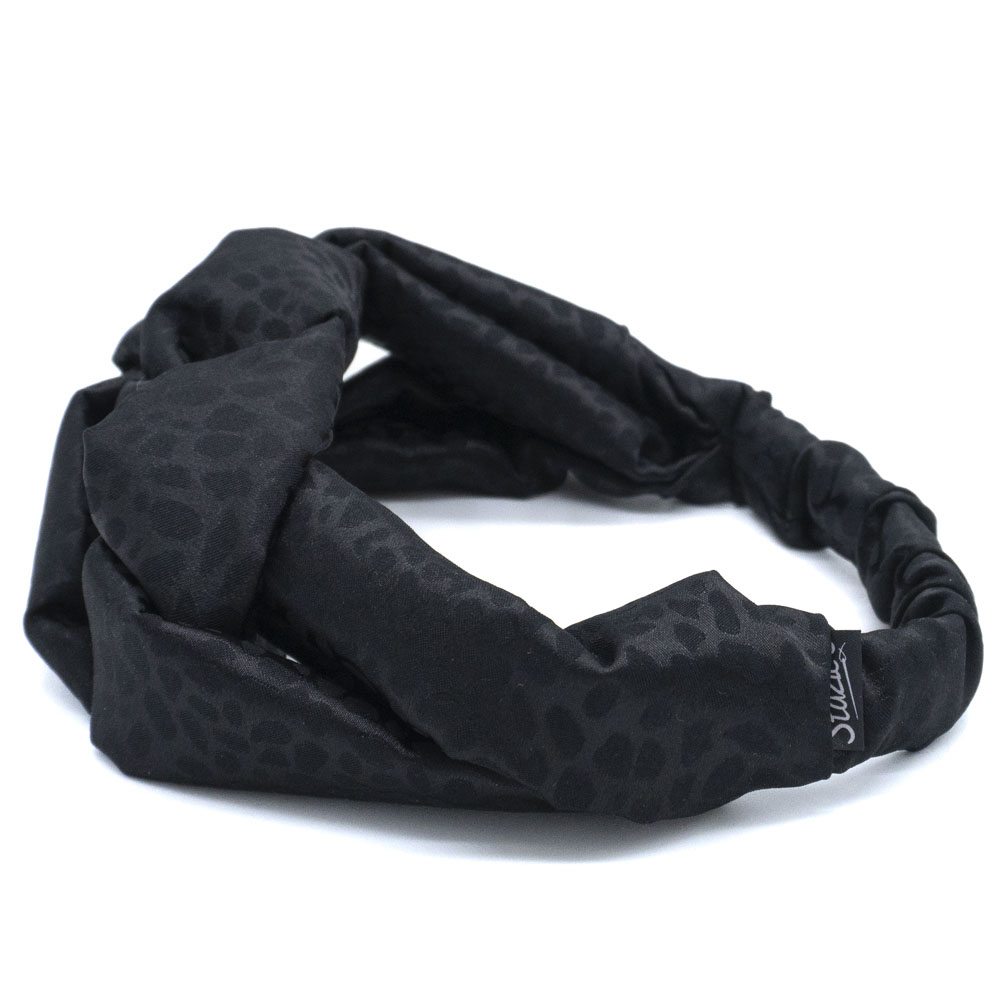 C0006ČHS čelenka vázaná černá z boku