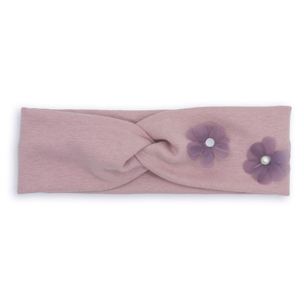 C0168DPRUK dětská čelenka růžová s květinami