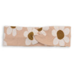 C0198DPMK dětská čelenka s květy meruňková
