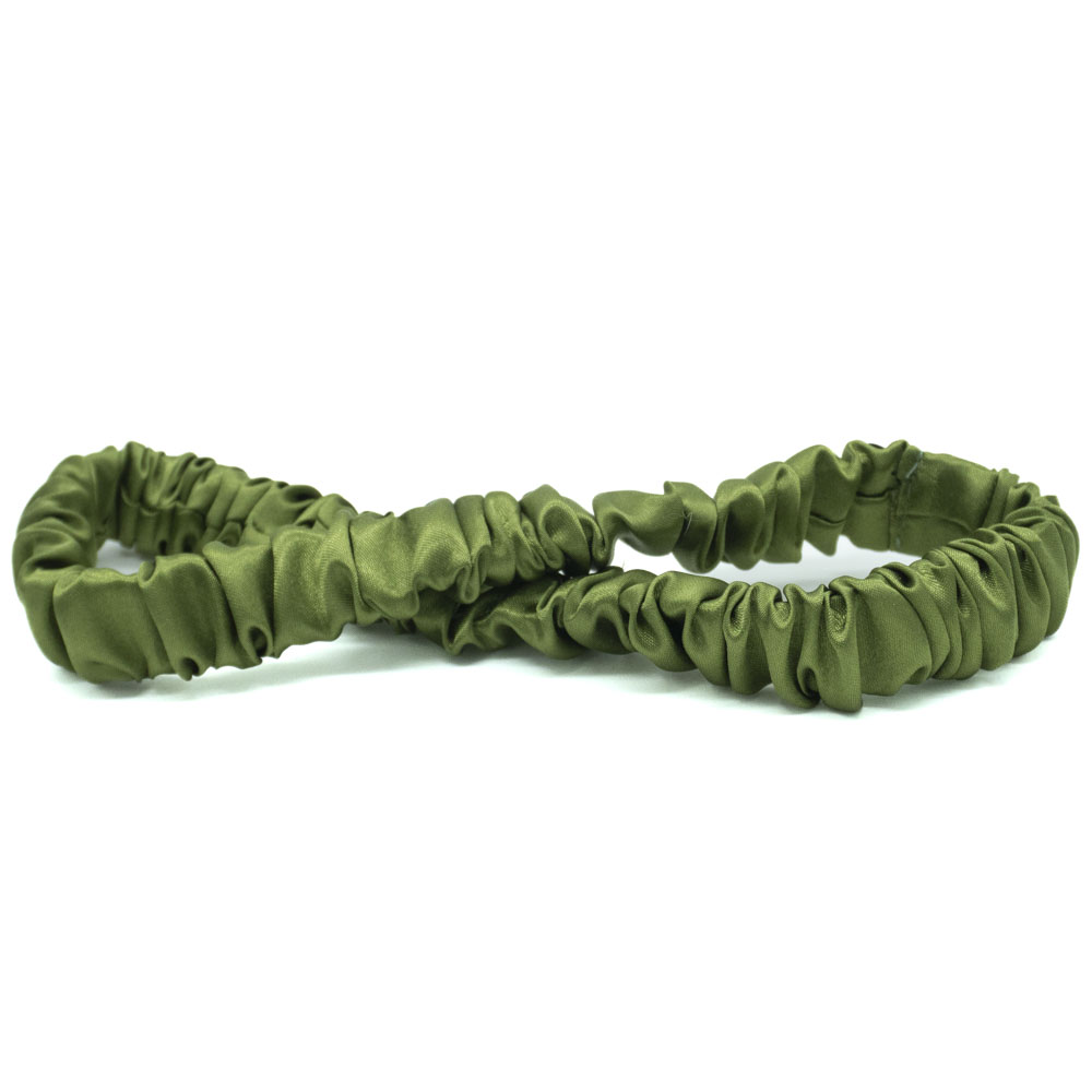 C0084GOS scrunchie čelenka olivová