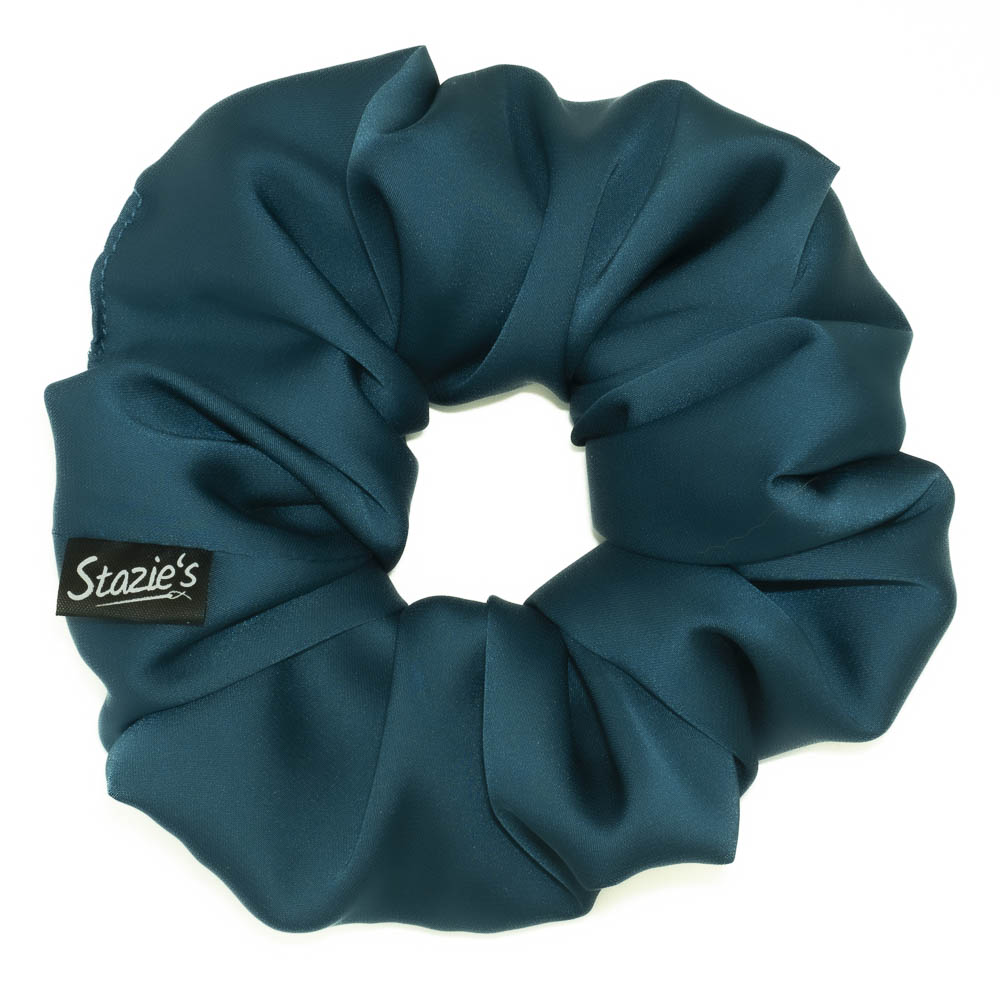 scrunchie hedvábný sateén betrolejová barva g0102