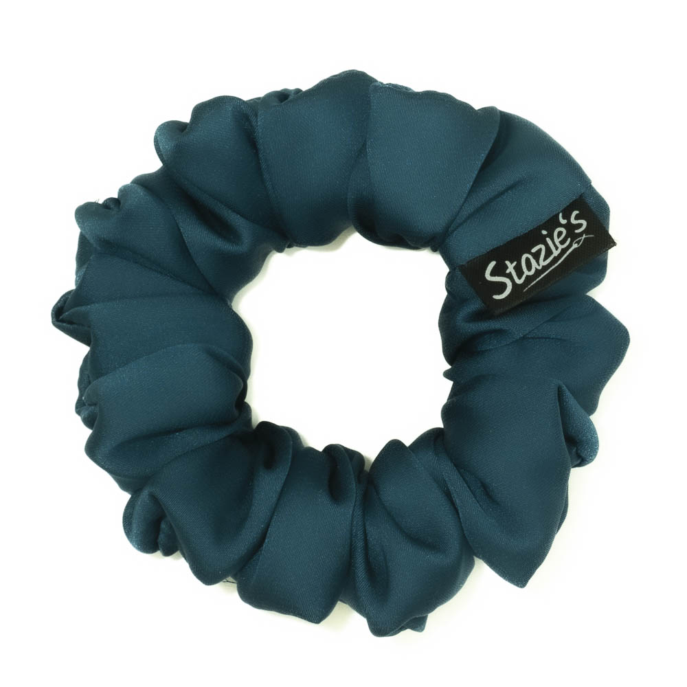 scrunchie hedvábný satén petrolejová barva g0062 malá