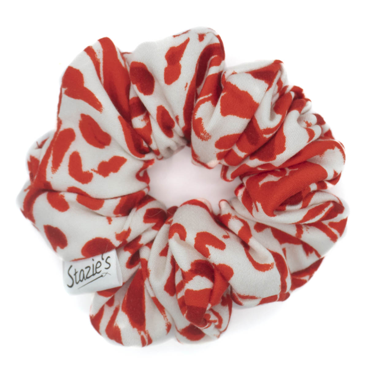 červenobílá scrunchie gumička do vlasů G0386SČS
