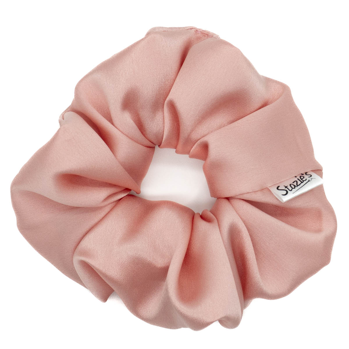 velká růžová gumička scrunchie z herdvábí G0481RVH