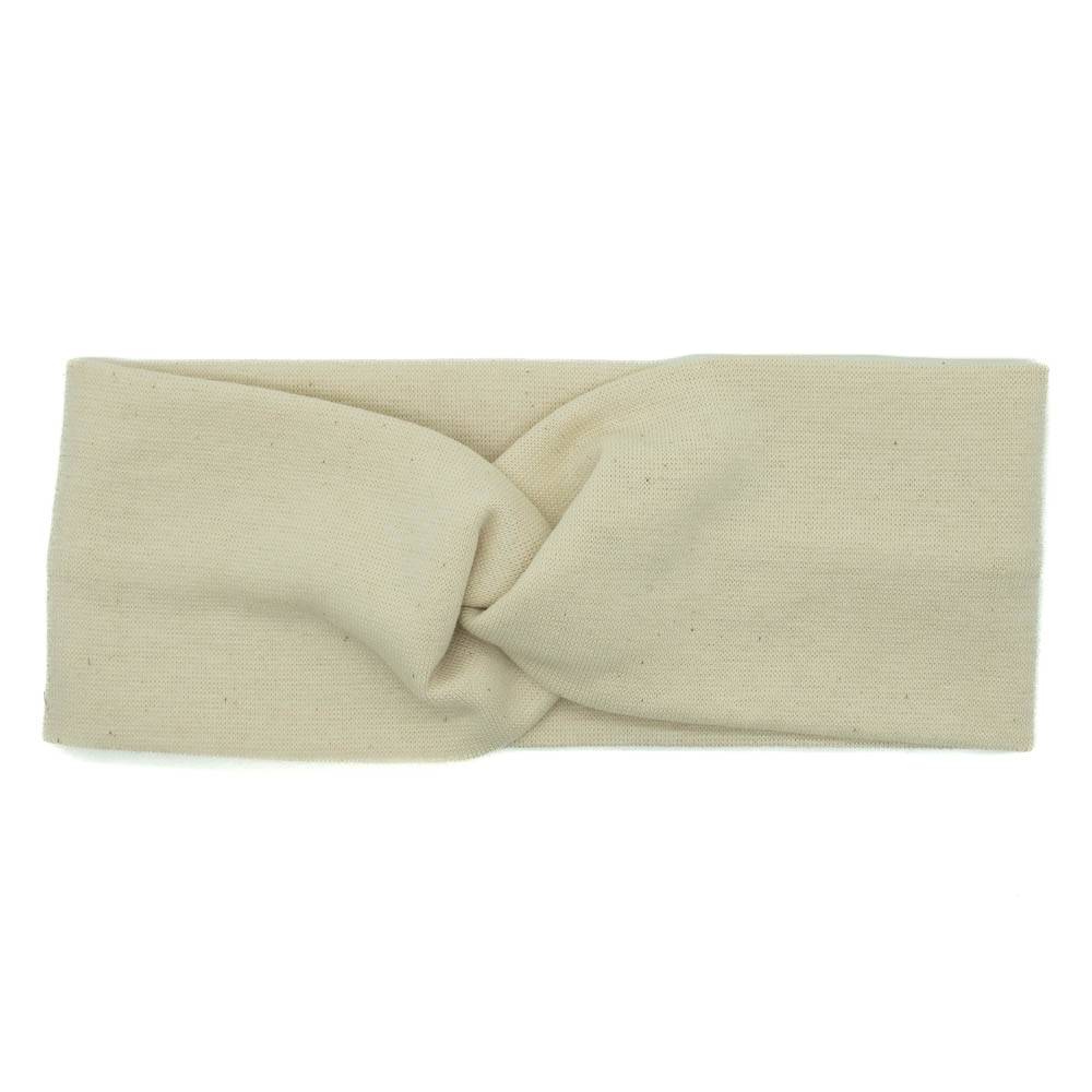 béžová dámská čelenka široka c0528