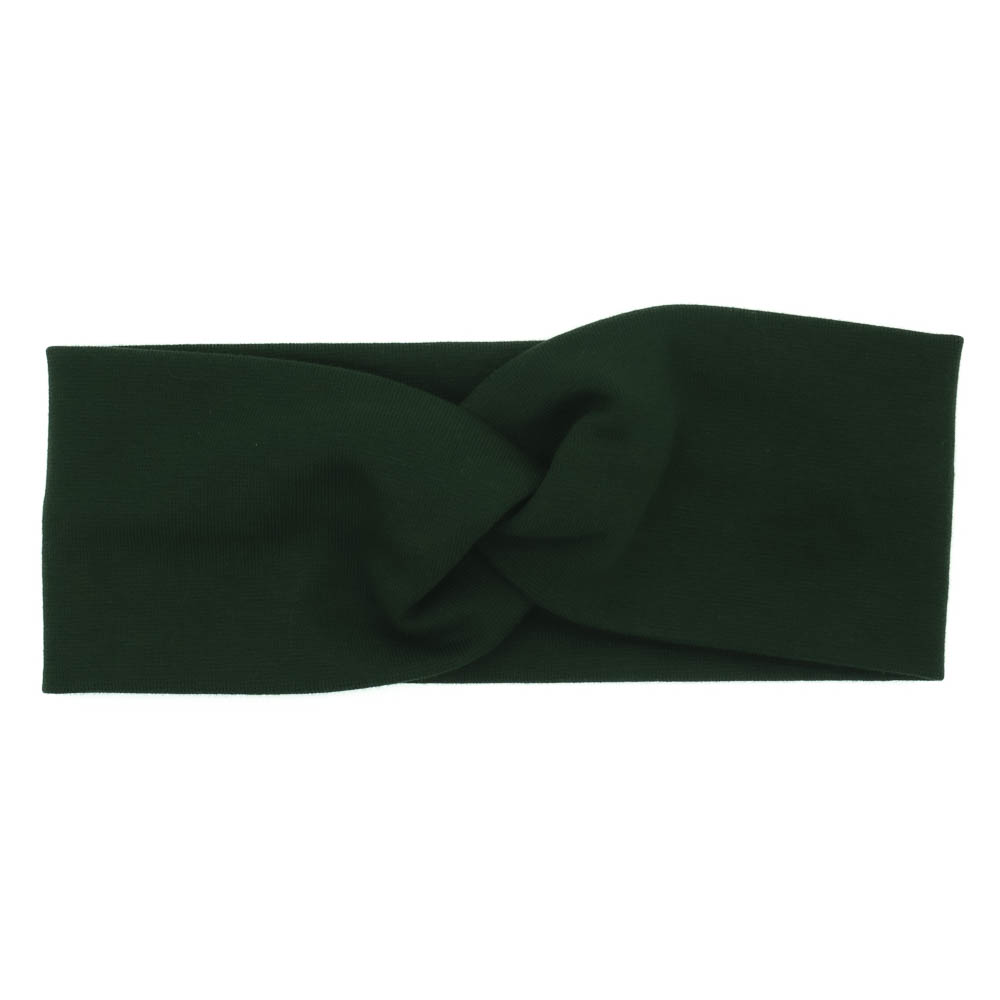 tmavě zelená čelenka pro ženy široká c0533